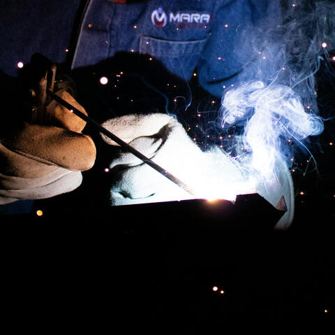 An image of steel, which is one of the products we supply.